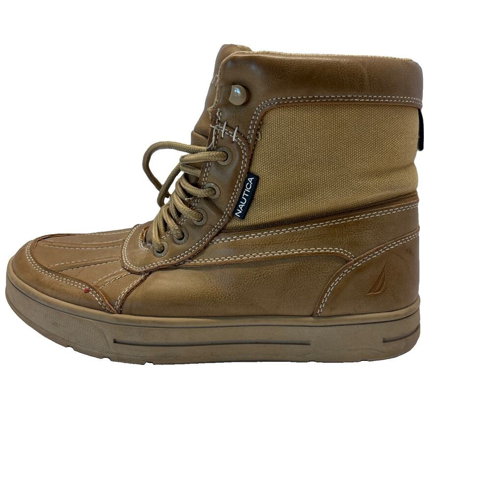Nautica Men's Size 8 Tan Brown High Top Lace Up Casual Ankle Boots